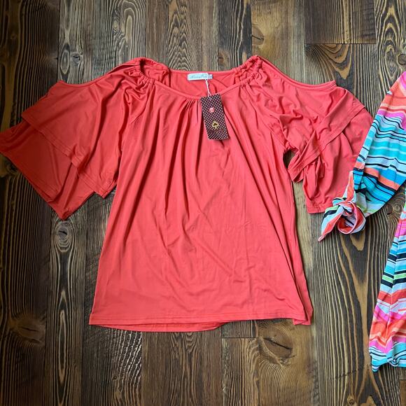 Women's Size Large Spring Summer Blouse Bundle NEW WITH TAGS - Picture 3 of 11